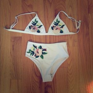 Sexy high waisted floral bikini NWOT